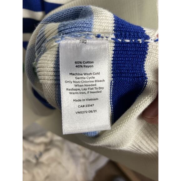 Talbots Plus Cardigan Sweater Women’s 1x Petite Coastal Nautical Old Money - Picture 9 of 13